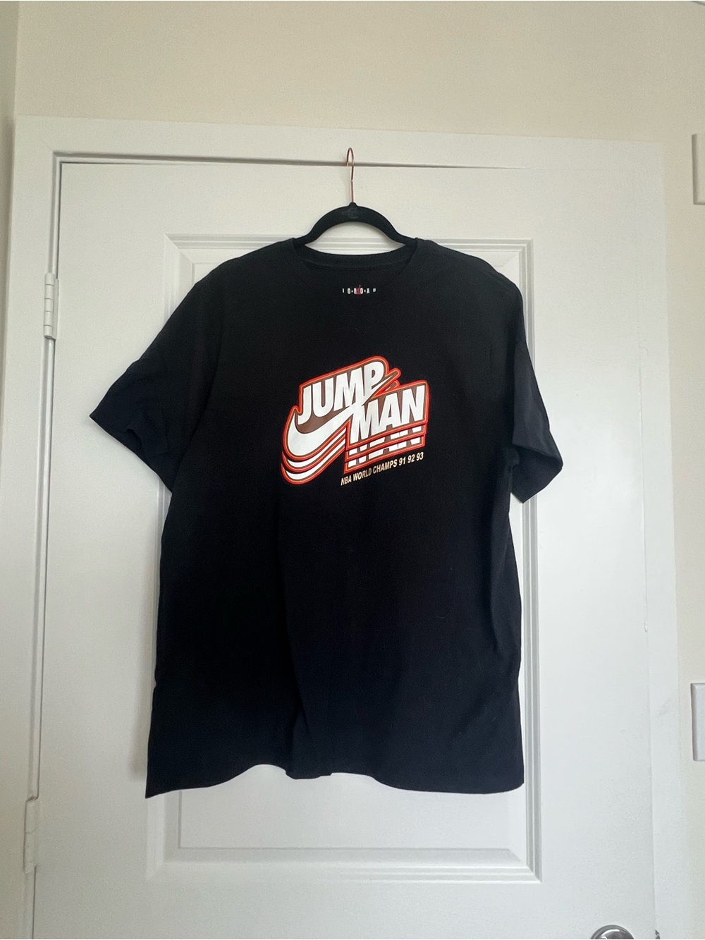 Jordan Jumpman Graphic Tee in Black with White & Red Logo